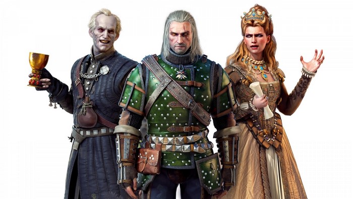 Geralt, Emhyr, and Ciri from The Witcher 3: Blood and Wine