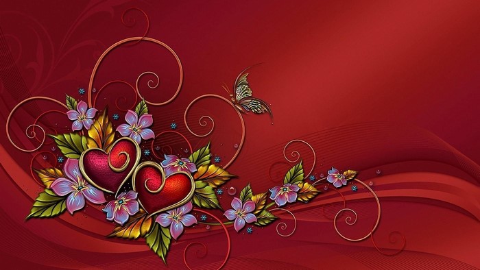 Hearts and Flowers Pattern