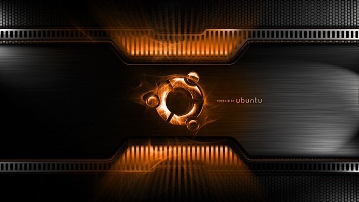 Ubuntu Logo with Orange Glow