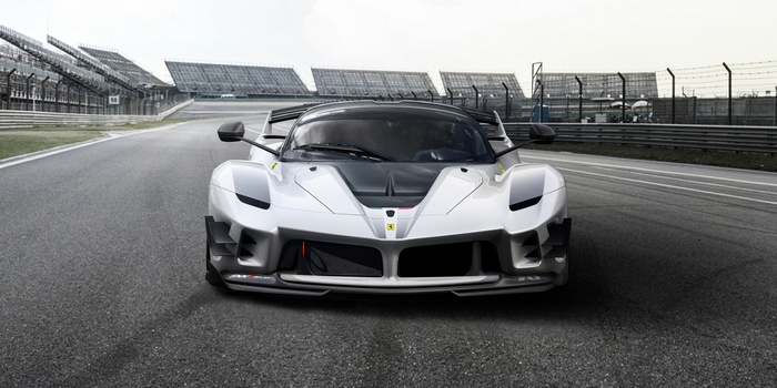 Ferrari FXX-K Evo on a race track