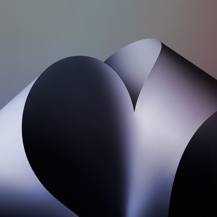 Abstract paper curves with gradient background