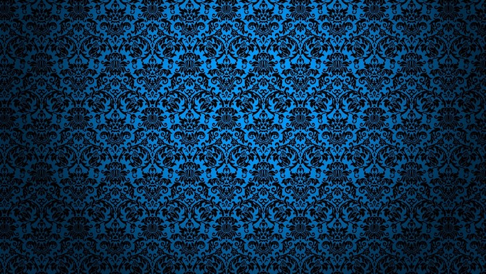 Blue and black damask pattern