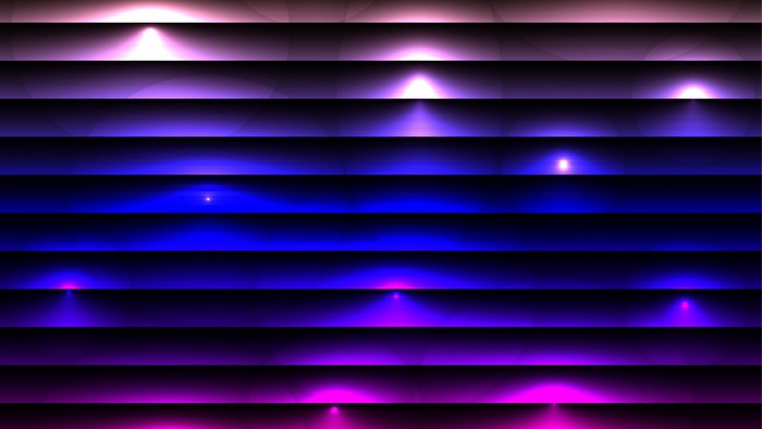 4K Multi-colored blinds with light effects