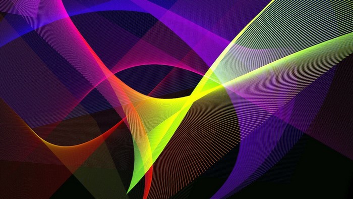 Abstract colorful light streaks