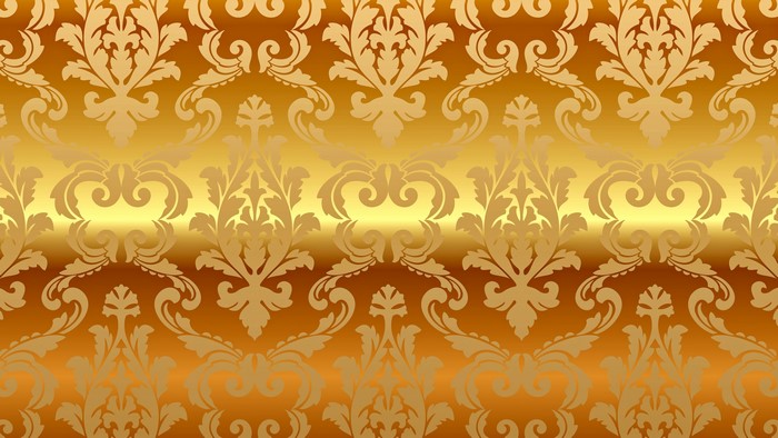 4K gold damask ornament pattern