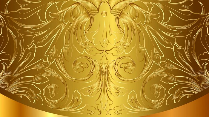 4K Gold Ornate Pattern