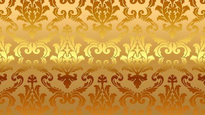 4K gold damask ornament pattern