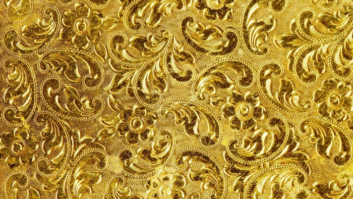 Gold Embossed Floral Pattern