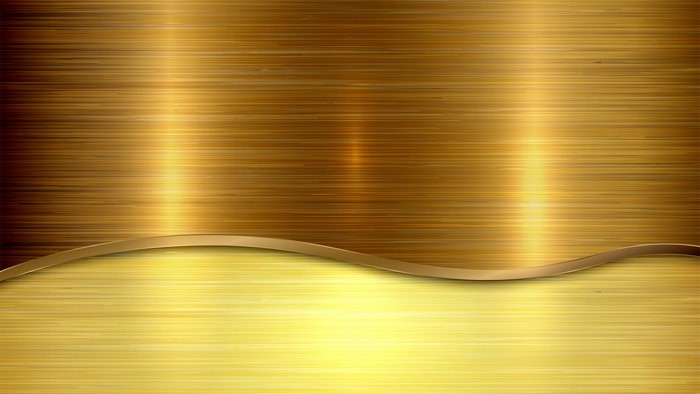 Brushed gold metal with a wavy dividing line