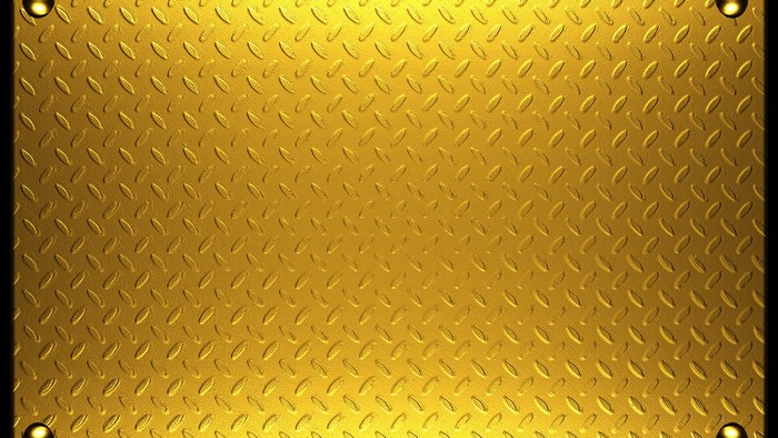 4K Gold Diamond Plate Metal with Rivets