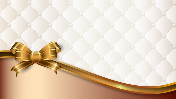 4K White leather upholstery with golden bow