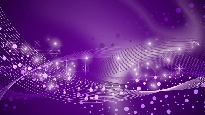 Purple abstract background with sparkles and waves