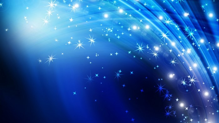 Blue abstract background with sparkling stars