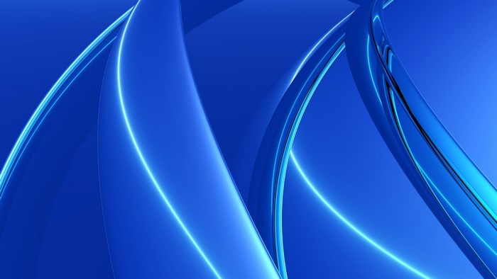 Abstract Blue Swirls with Neon Glow