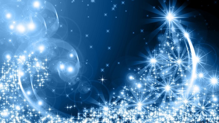 4K Blue Sparkles and Lights