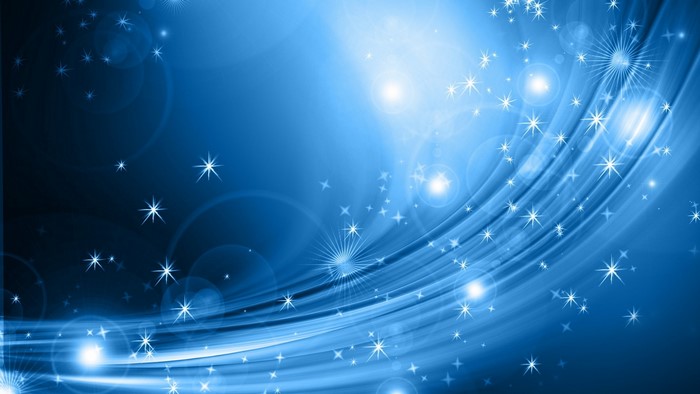 Blue abstract background with sparkling stars