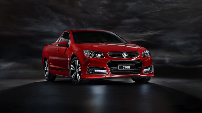 Red Holden Ute Storm