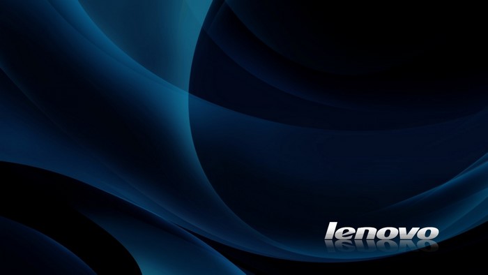 Lenovo logo on abstract blue background