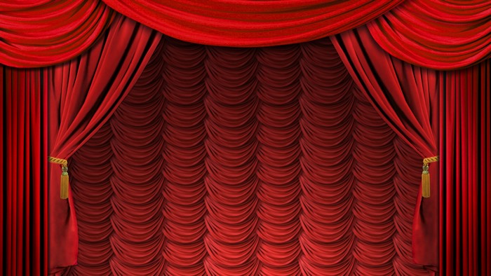 4K Red Velvet Stage Curtains