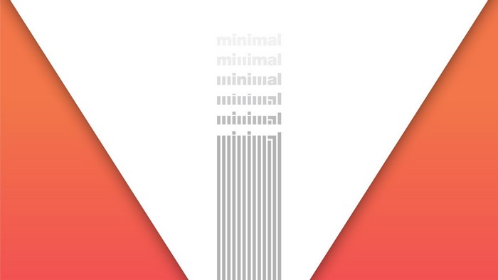 Minimalist design with repeating text