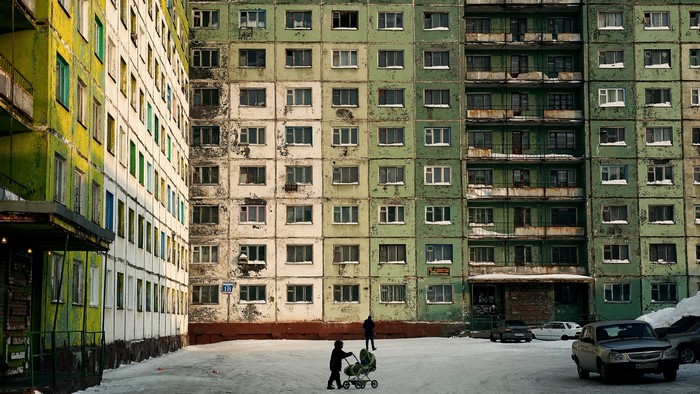 Norilsk Winter Urban Landscape