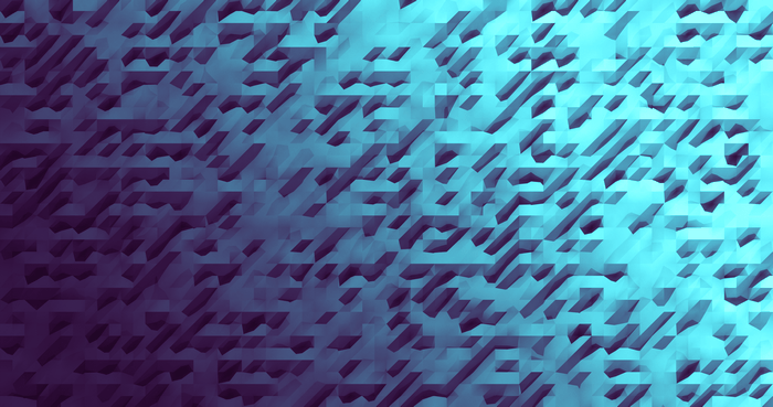 Abstract geometric pattern with aquamarine and purple gradient
