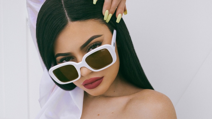 Kylie Jenner wearing Quay Australia sunglasses
