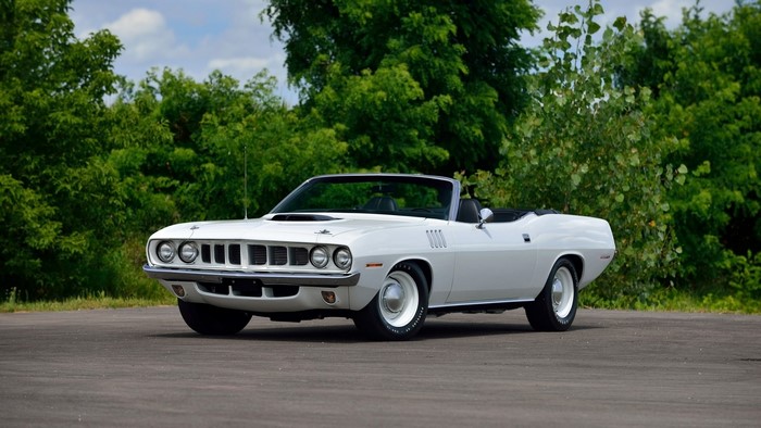 White 1970 Plymouth Barracuda Convertible
