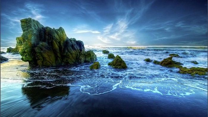Rocky Shoreline on the Pacific Ocean