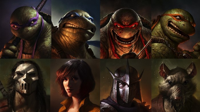 Teenage Mutant Ninja Turtles characters portrait art