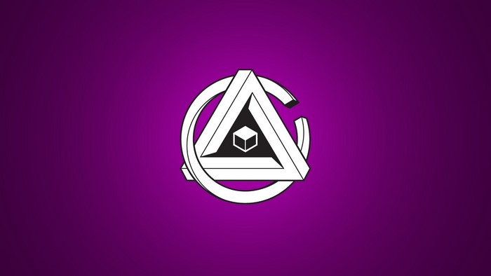 Antichamber logo with impossible triangle and cube