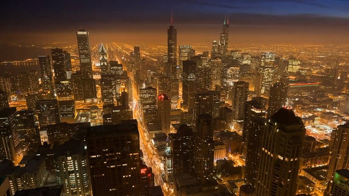 Chicago Cityscape at Night