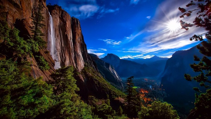 Yosemite National Park Waterfall Landscape