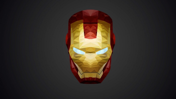 Low poly Iron Man mask