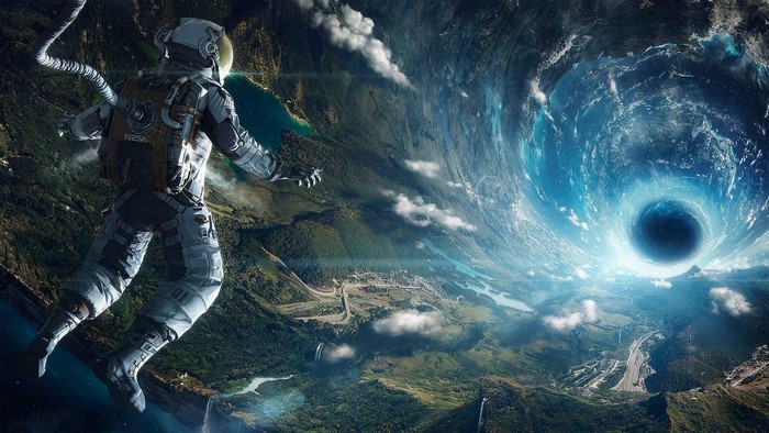 Astronaut Approaching a Black Hole