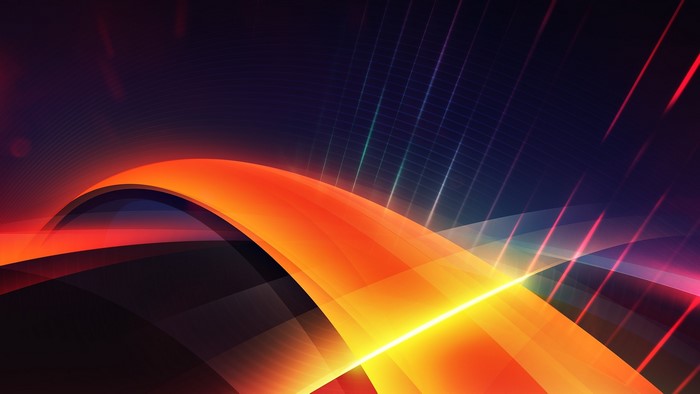 Abstract Orange and Blue Light Streaks
