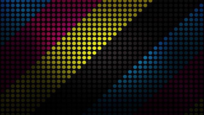 Abstract CMYK Color Dots Pattern