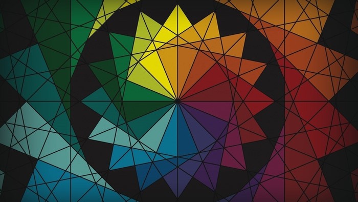 Geometric Color Wheel Pattern