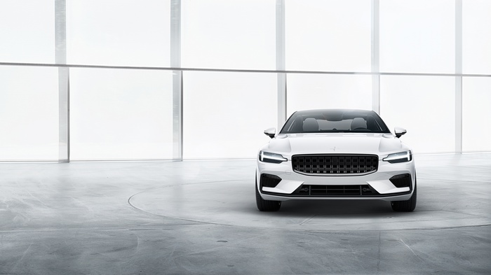 White Polestar 1 Hybrid Sports Coupe