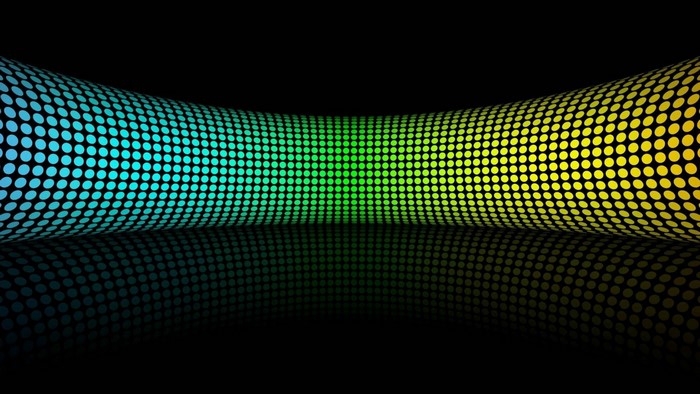 Colorful Dotted Light Wall Reflection