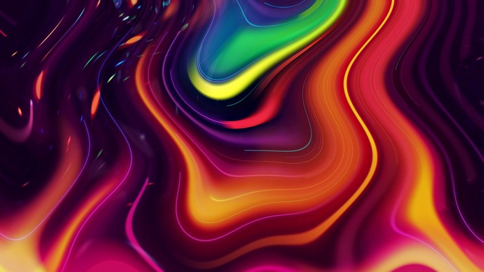 Abstract Swirling Colors with Light Streaks