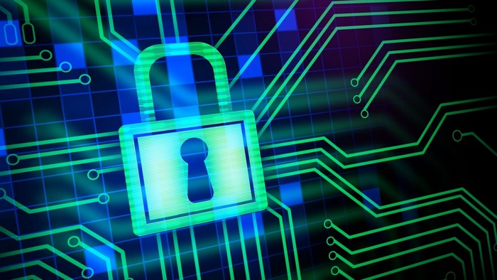 Digital lock on a computer circuit board
