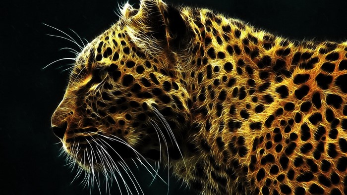 Fractal Leopard Portrait