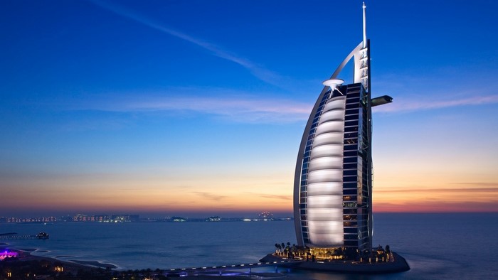 Burj Al Arab Hotel at Dusk