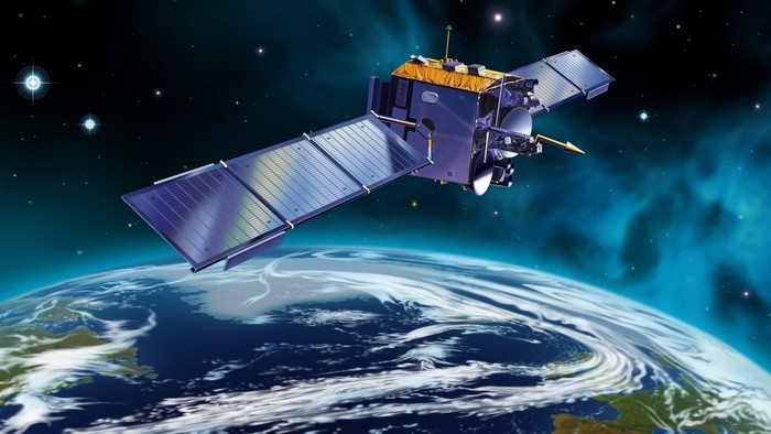 Satellite orbiting Earth