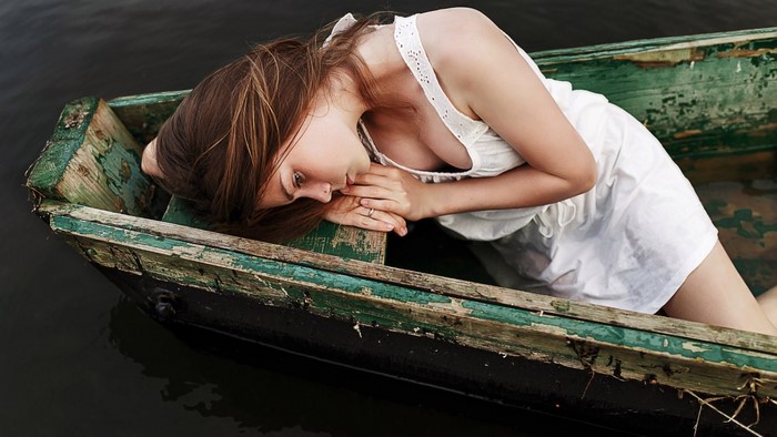 Girl in a boat