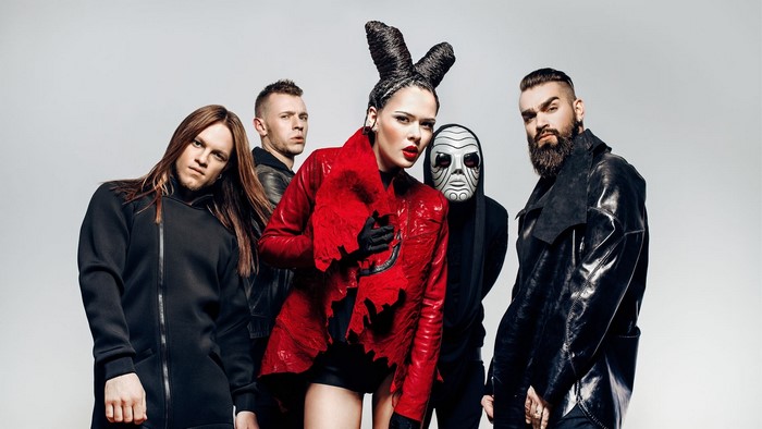 The HARDKISS band members posing