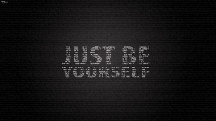 Just Be Yourself Typography
