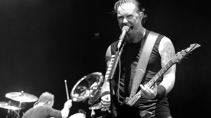 James Hetfield of Metallica performing live