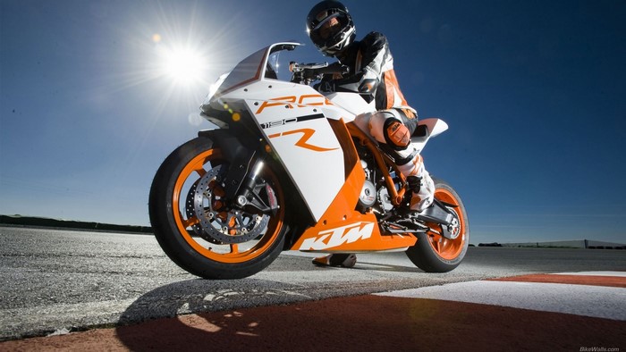 KTM RC 390 Motorcycle on Race Track